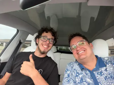 Koby and Spencer riding in Dallas